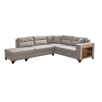 Bervik Hörnsoffa 230x90x150 cm - Kräm - Möbler - Soffa - Bäddsoffa - Hörnbäddsoffa