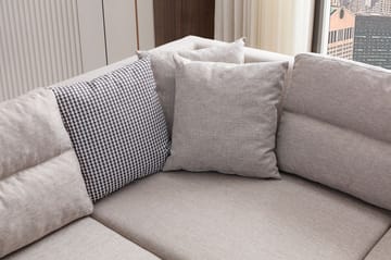 Bervik Hörnsoffa 230x90x150 cm - Kräm - Möbler - Soffa - Bäddsoffa - Hörnbäddsoffa