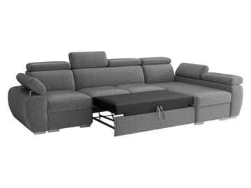 Binche 4-sits Bäddsoffa divan vänster med förvaring - beige - Möbler - Soffa - Bäddsoffa - Hörnbäddsoffa