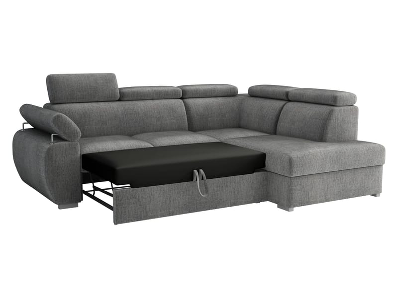 Binche 4-sits Bäddsoffa schäslong höger med förvaring - beige - Möbler - Soffa - Bäddsoffa - Hörnbäddsoffa