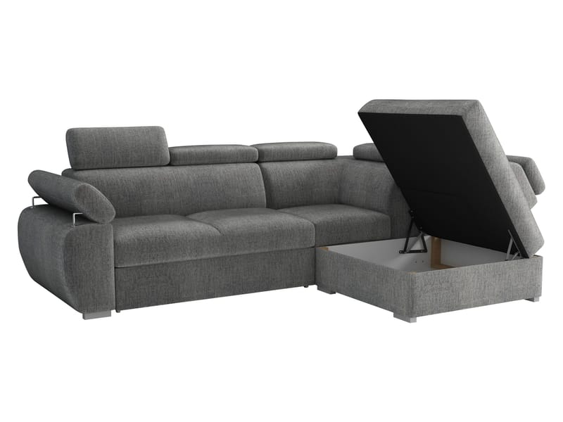 Binche 4-sits Bäddsoffa schäslong höger med förvaring - beige - Möbler - Soffa - Bäddsoffa - Hörnbäddsoffa