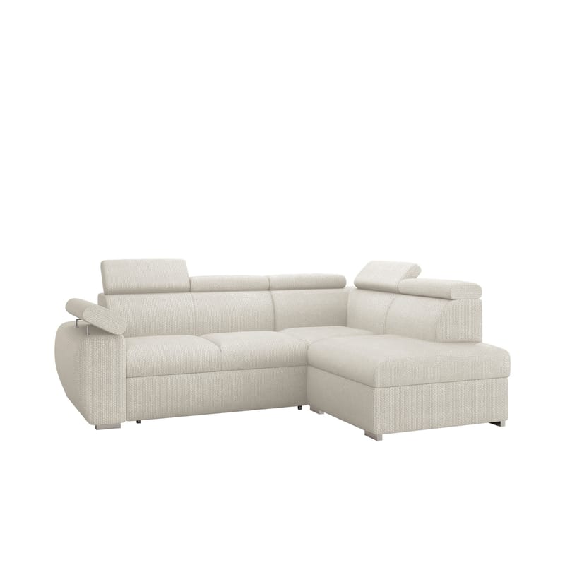 Binche 4-sits Bäddsoffa schäslong höger med förvaring, beige