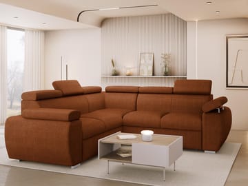 Binche 5-sits Bäddsoffa hörn med förvaring - Brun - Möbler - Soffa - Bäddsoffa - Hörnbäddsoffa