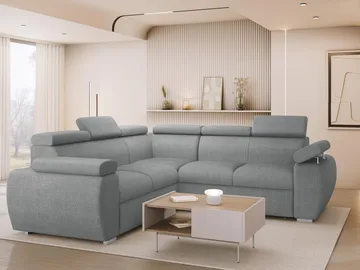 Binche 5-sits Bäddsoffa hörn med förvaring - Grå - Möbler - Soffa - Bäddsoffa - Hörnbäddsoffa