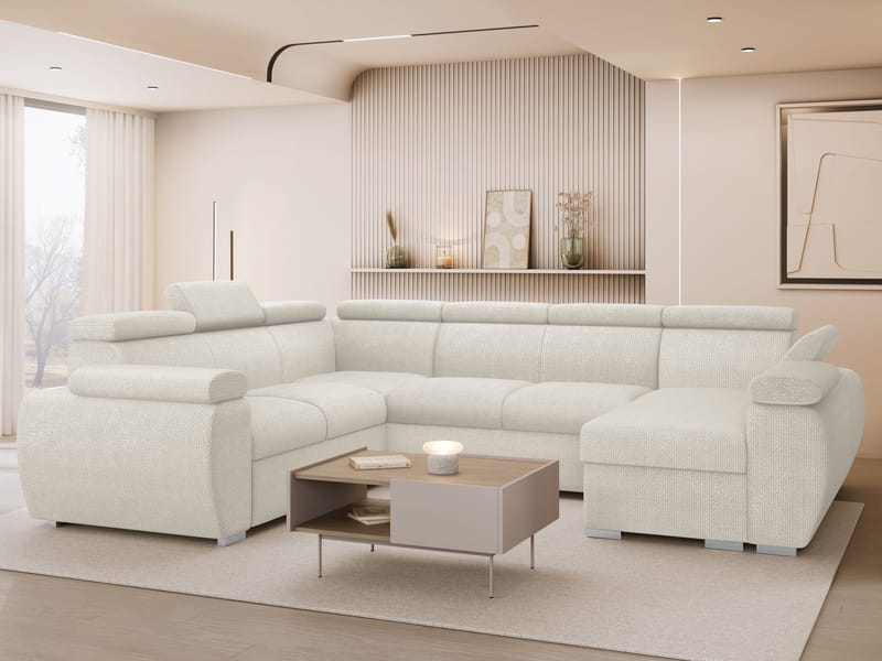 Binche 6-sits Bäddsoffa hörn med divan höger och förvaring - Flow 06 - Möbler - Soffa - Bäddsoffa - Hörnbäddsoffa