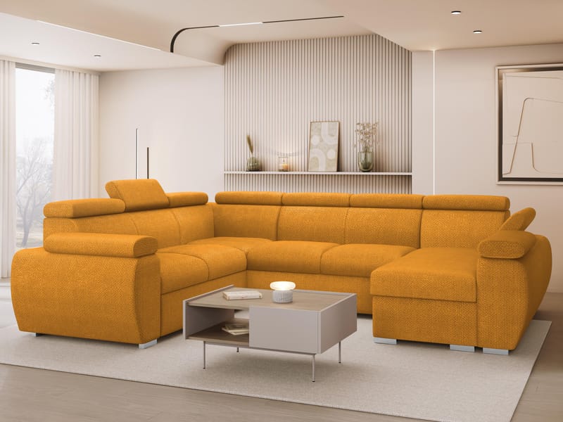 Binche 6-sits Bäddsoffa hörn med divan höger och förvaring - Flow 10 - Möbler - Soffa - Bäddsoffa - Hörnbäddsoffa