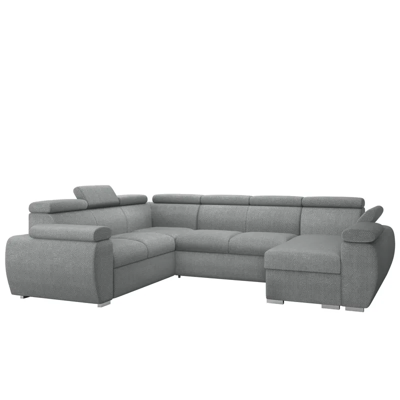 Binche 6-sits Bäddsoffa hörn med divan höger och förvaring, Flow 17