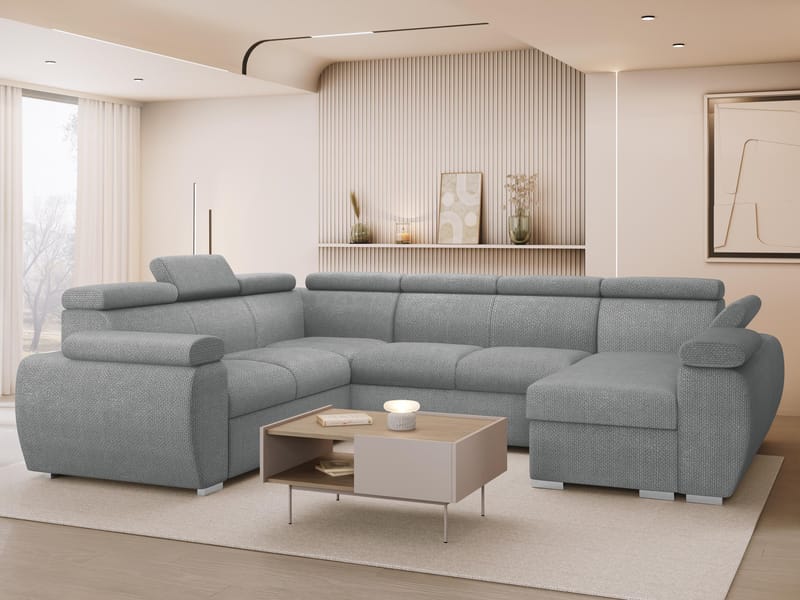Binche 6-sits Bäddsoffa hörn med divan höger och förvaring - Flow 17 - Möbler - Soffa - Bäddsoffa - Hörnbäddsoffa