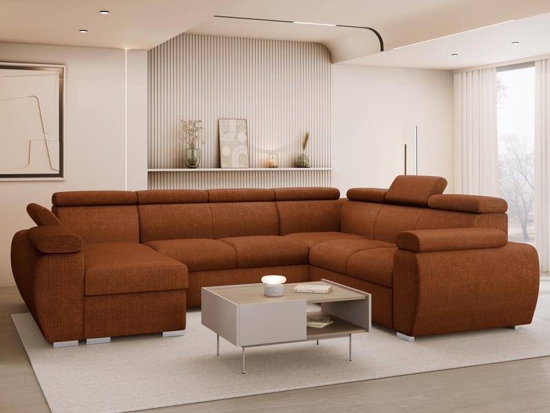 Binche 6-sits Bäddsoffa hörn med divan vänster och förvaring - Flow 09 - Möbler - Soffa - Bäddsoffa - Hörnbäddsoffa