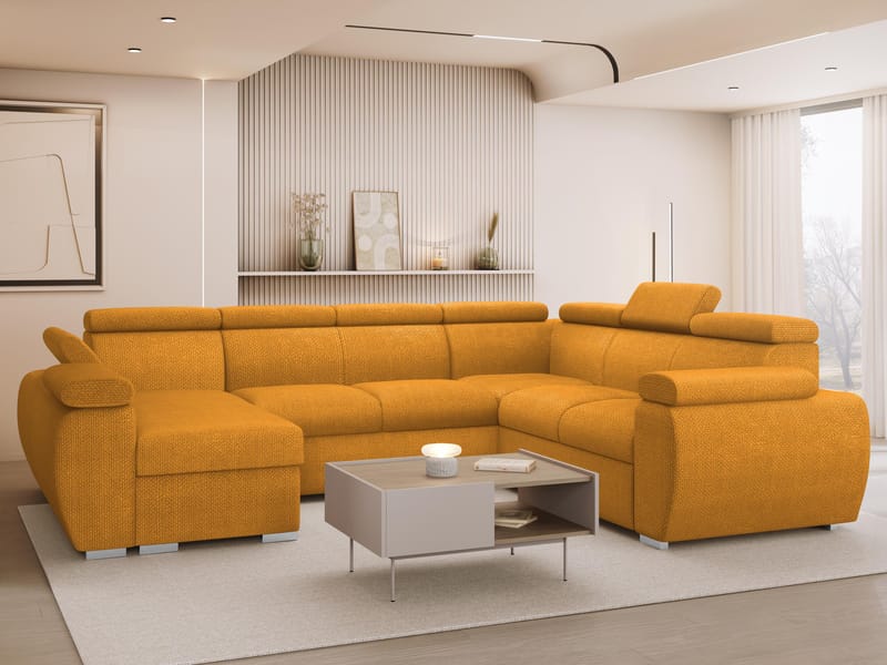 Binche 6-sits Bäddsoffa hörn med divan vänster och förvaring - Flow 10 - Möbler - Soffa - Bäddsoffa - Hörnbäddsoffa