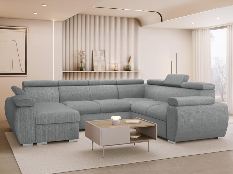 Binche 6-sits Bäddsoffa hörn med divan vänster och förvaring - Flow 17 - Möbler - Soffa - Bäddsoffa - Hörnbäddsoffa