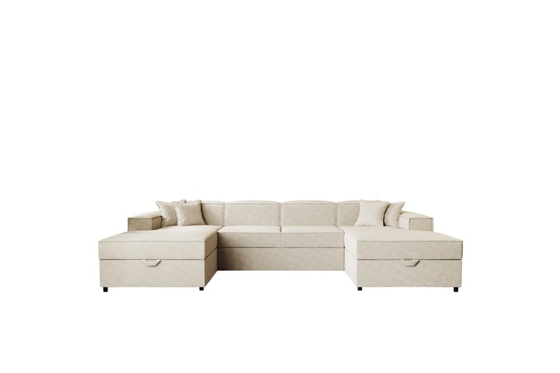 Bizantine Bäddsoffa Dubbeldivan 4-sits - Beige - Möbler - Soffa - Bäddsoffa - U bäddsoffa