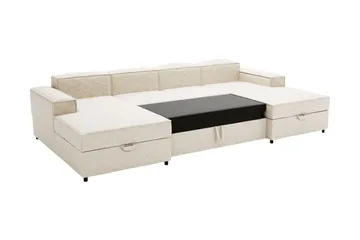 Bizantine Bäddsoffa Dubbeldivan 4-sits - Grå - Möbler - Soffa - Bäddsoffa - U bäddsoffa
