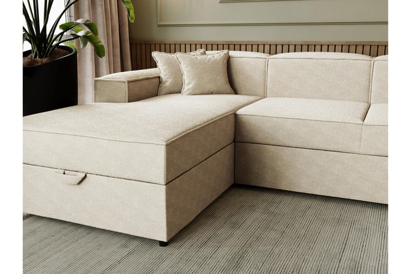 Bizantine Bäddsoffa Dubbeldivan 4-sits - Grå - Möbler - Soffa - Bäddsoffa - U bäddsoffa