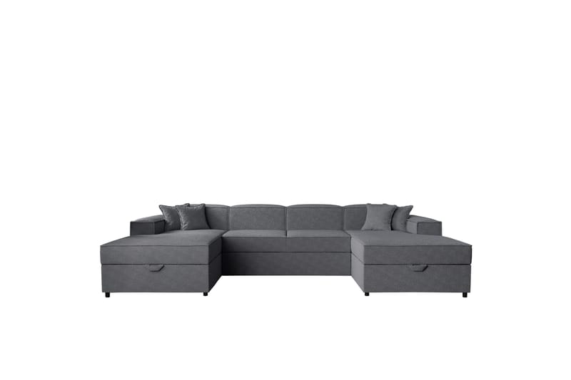 Bizantine Bäddsoffa Dubbeldivan 4-sits - Grå - Möbler - Soffa - Bäddsoffa - U bäddsoffa