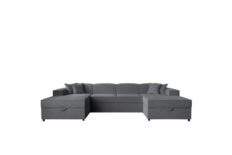 Bizantine Bäddsoffa Dubbeldivan 4-sits - Grå - Möbler - Soffa - Bäddsoffa - U bäddsoffa