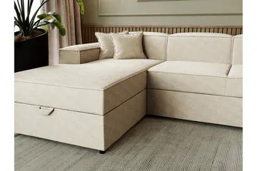 Bizantine Bäddsoffa Dubbeldivan 4-sits - Grå - Möbler - Soffa - Bäddsoffa - U bäddsoffa