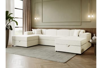 Bizantine Bäddsoffa Dubbeldivan 4-sits - Vit - Möbler - Soffa - Bäddsoffa - U bäddsoffa