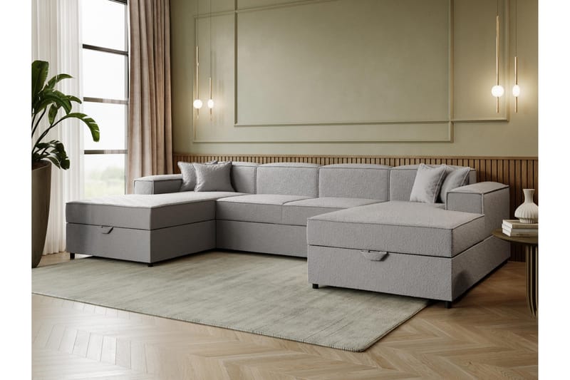 Bizantine Bäddsoffa Dubbeldivan 4-sits - Vit - Möbler - Soffa - Bäddsoffa - U bäddsoffa