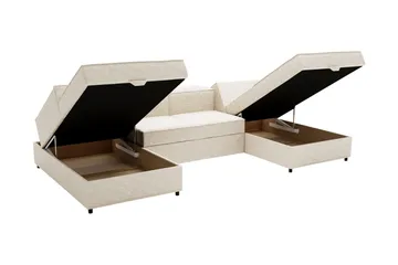 Bizantine Bäddsoffa Dubbeldivan 4-sits - Vit - Möbler - Soffa - Bäddsoffa - U bäddsoffa