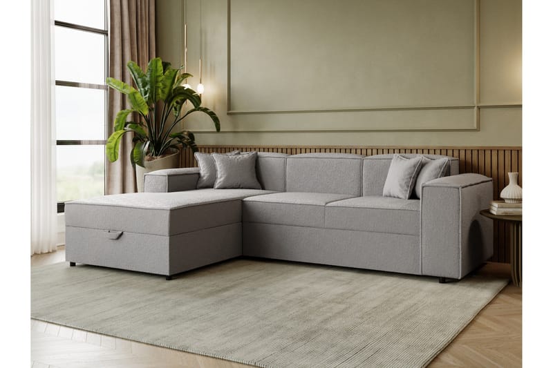Bizantine Bäddsoffa m. Divan 3-sits - Grå - Möbler - Soffa - Bäddsoffa - Bäddsoffa divan