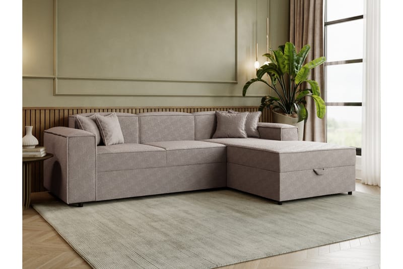 Bizantine Bäddsoffa m. Divan 3-sits - Grå - Möbler - Soffa - Bäddsoffa - Bäddsoffa divan
