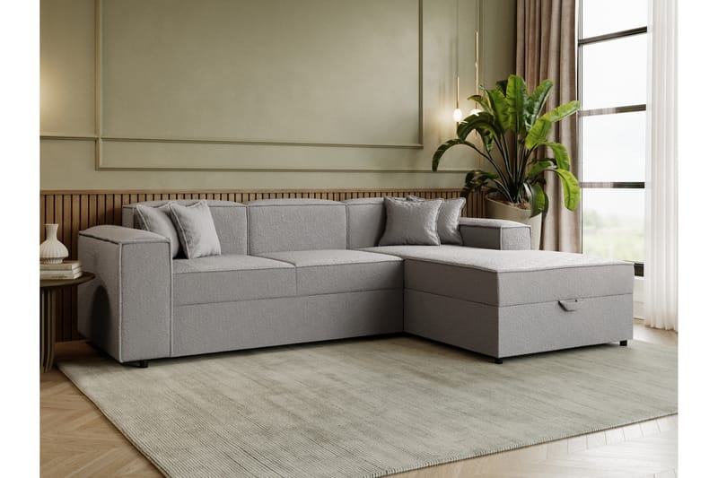 Bizantine Bäddsoffa m. Divan 3-sits - Grå - Möbler - Soffa - Bäddsoffa - Bäddsoffa divan
