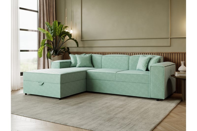 Bizantine Bäddsoffa m. Divan 3-sits - Grön - Möbler - Soffa - Bäddsoffa - Bäddsoffa divan