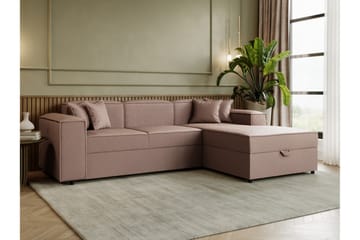 Bizantine Bäddsoffa m. Divan 3-sits - Rosa - Möbler - Soffa - Bäddsoffa - Bäddsoffa divan
