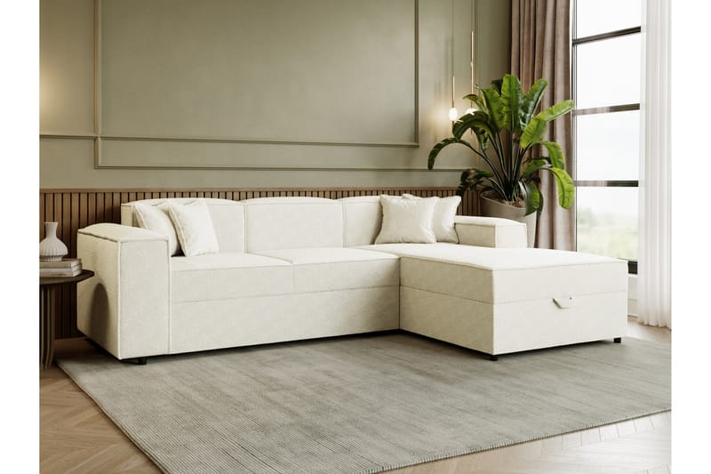 Bizantine Bäddsoffa m. Divan 3-sits - Vit - Möbler - Soffa - Bäddsoffa - Bäddsoffa divan