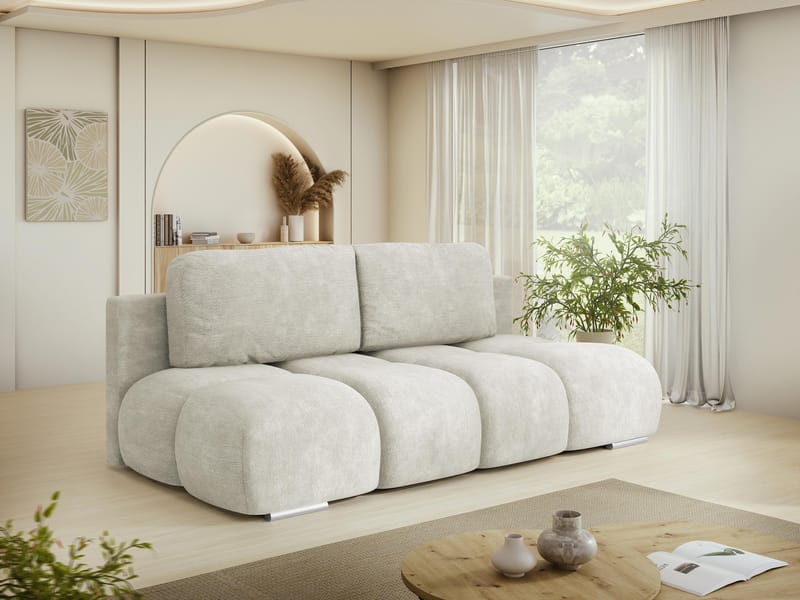 Bjorn 3-sits Bäddsoffa med förvaring - beige - Möbler - Soffa - Bäddsoffa - 2 sits bäddsoffa