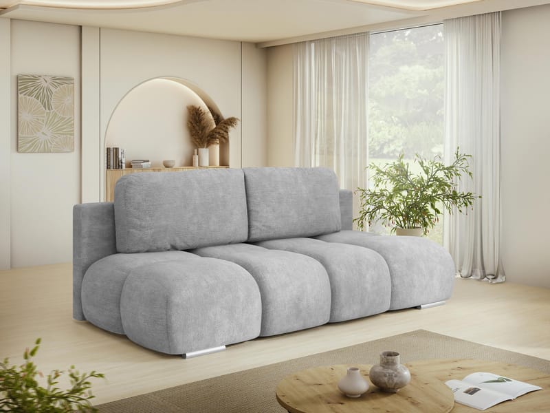 Bjorn 3-sits Bäddsoffa med förvaring - grå - Möbler - Soffa - Bäddsoffa - 2 sits bäddsoffa