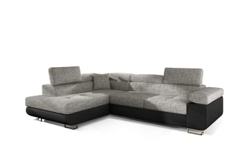 Bobis Bäddsoffa med Schäslong Vänster - Grå/Svart - Möbler - Soffa - Bäddsoffa - Bäddsoffa längsbäddad