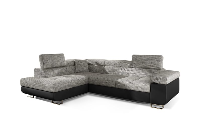 Bobis Bäddsoffa med Schäslong Vänster - Grå/Svart - Möbler - Soffa - Bäddsoffa - Bäddsoffa längsbäddad