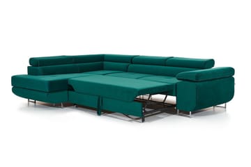 Bobis Bäddsoffa med Schäslong Vänster - Grön - Möbler - Soffa - Bäddsoffa - Bäddsoffa längsbäddad