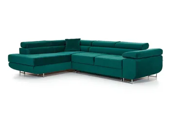 Bobis Bäddsoffa med Schäslong Vänster - Grön - Möbler - Soffa - Bäddsoffa - Bäddsoffa längsbäddad