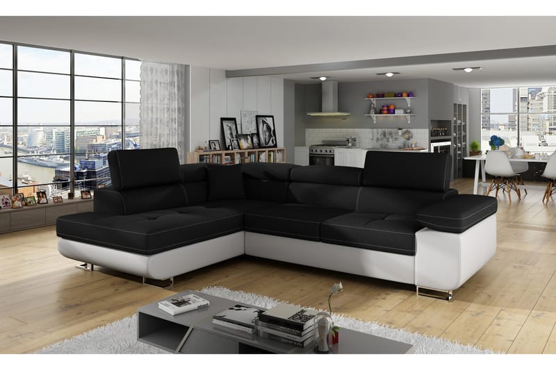 Bäddsoffa Hipolito med Schäslong Vänster - Bäddsoffa divan