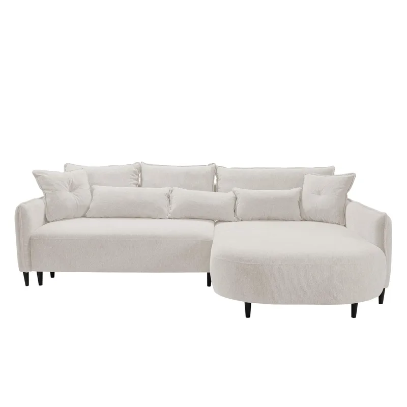 Bornalle 3-sits Bäddsoffa med divan, beige