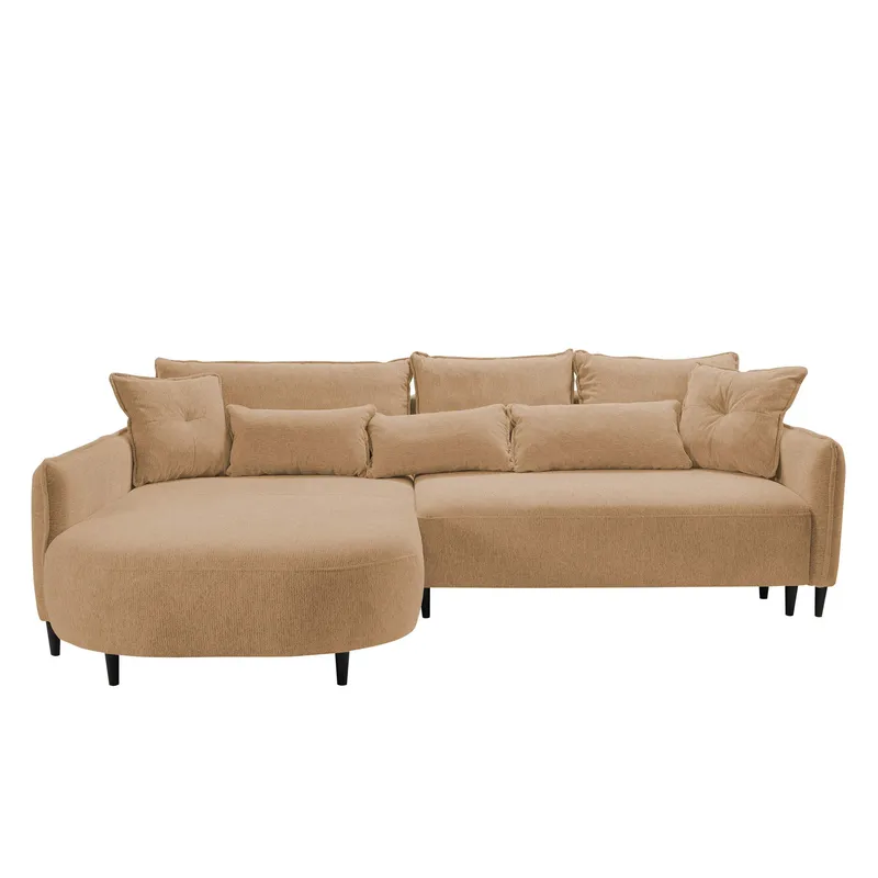 Bornalle 3-sits Bäddsoffa med divan - beige - Möbler - Soffa - Bäddsoffa - Hörnbäddsoffa
