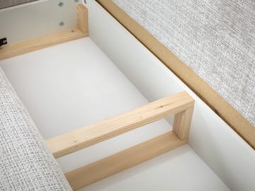 Bornalle 3-sits Bäddsoffa med divan - Marbella 02 (ljusgrå) - Möbler - Soffa - Bäddsoffa - Hörnbäddsoffa