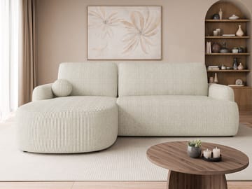 Branrel 3-sits Soffa med divan - beige - Möbler - Soffa - Bäddsoffa - Hörnbäddsoffa