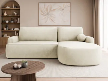 Branrel 3-sits Soffa med divan - beige - Möbler - Soffa - Bäddsoffa - Hörnbäddsoffa