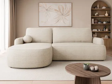 Branrel 3-sits Soffa med divan - beige - Möbler - Soffa - Bäddsoffa - Hörnbäddsoffa