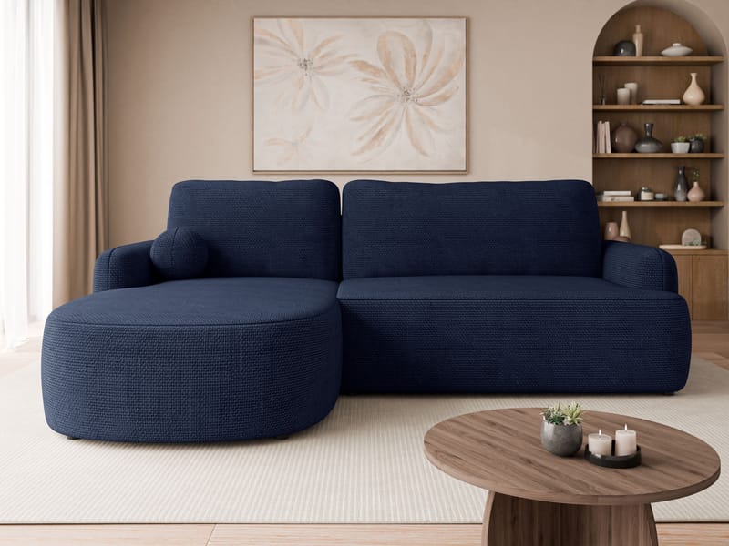 Branrel 3-sits Soffa med divan - blå - Möbler - Soffa - Bäddsoffa - Hörnbäddsoffa
