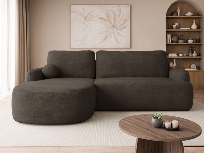Branrel 3-sits Soffa med divan - Brun - Möbler - Soffa - Bäddsoffa - Hörnbäddsoffa