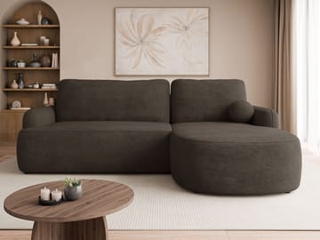 Branrel 3-sits Soffa med divan - Brun - Möbler - Soffa - Bäddsoffa - Hörnbäddsoffa