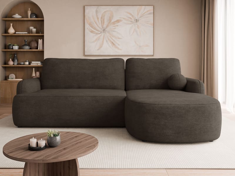 Branrel 3-sits Soffa med divan - Brun - Möbler - Soffa - Bäddsoffa - Hörnbäddsoffa