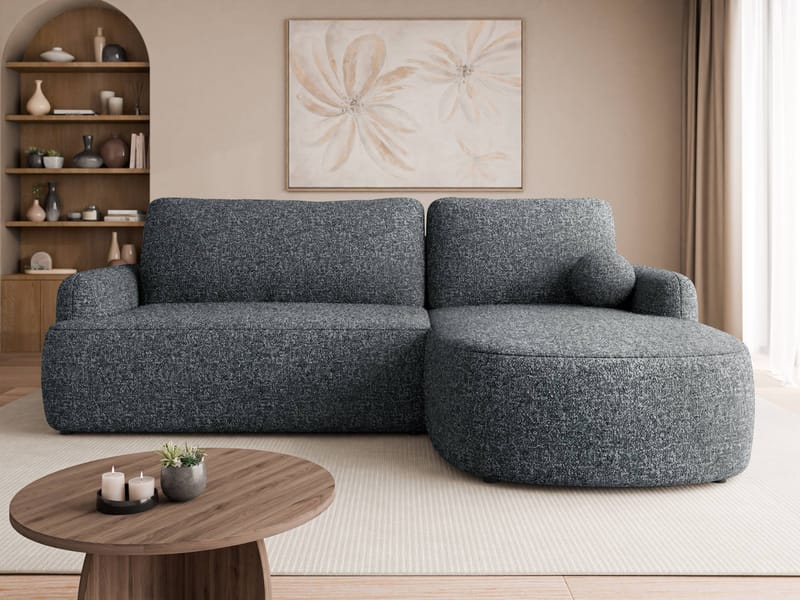 Branrel 3-sits Soffa med divan - grå - Möbler - Soffa - Bäddsoffa - Hörnbäddsoffa