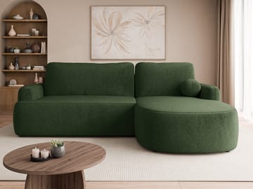 Branrel 3-sits Soffa med divan - grön - Möbler - Soffa - Bäddsoffa - Hörnbäddsoffa