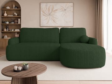 Branrel 3-sits Soffa med divan - grön - Möbler - Soffa - Bäddsoffa - Hörnbäddsoffa